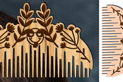 Intra απο ξύλο plywood 3mm-4mm πάχος – Ξύλινες χτένες μαλλιών με λέιζερ Δίασταση  20x20 cm INTRAFABR-97098396