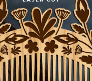 Intra απο ξύλο plywood 3mm-4mm πάχος – Ξύλινες χτένες μαλλιών με λέιζερ Δίασταση  20x20 cm INTRAFABR-97098412