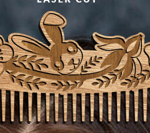 Intra απο ξύλο plywood 3mm-4mm πάχος – Ξύλινες χτένες μαλλιών με λέιζερ Δίασταση  20x20 cm INTRAFABR-97098419