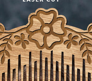 Intra απο ξύλο plywood 3mm-4mm πάχος – Ξύλινες χτένες μαλλιών με λέιζερ Δίασταση  20x20 cm INTRAFABR-97098424