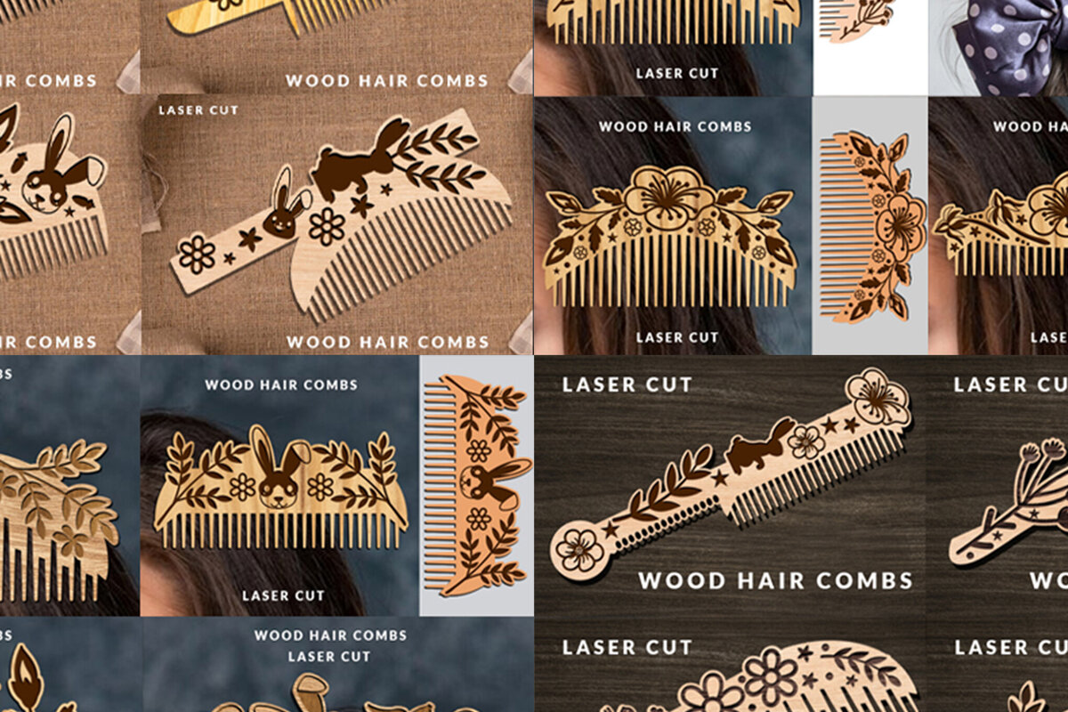 Intra απο ξύλο plywood 3mm-4mm πάχος – Ξύλινες χτένες μαλλιών με Πακέτο Δίασταση  20x20 cm INTRAFABR-102822541