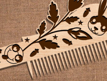 Intra απο ξύλο plywood 3mm-4mm πάχος – Δέσμη με χτένες τρίχας με λέιζερ Δίασταση  20x20 cm INTRAFABR-102944598 - Image 10