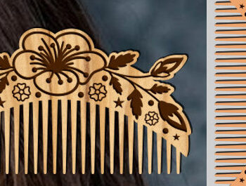 Intra απο ξύλο plywood 3mm-4mm πάχος – Ξύλινες χτένες μαλλιών με Πακέτο Δίασταση  20x20 cm INTRAFABR-97252083 - Image 3