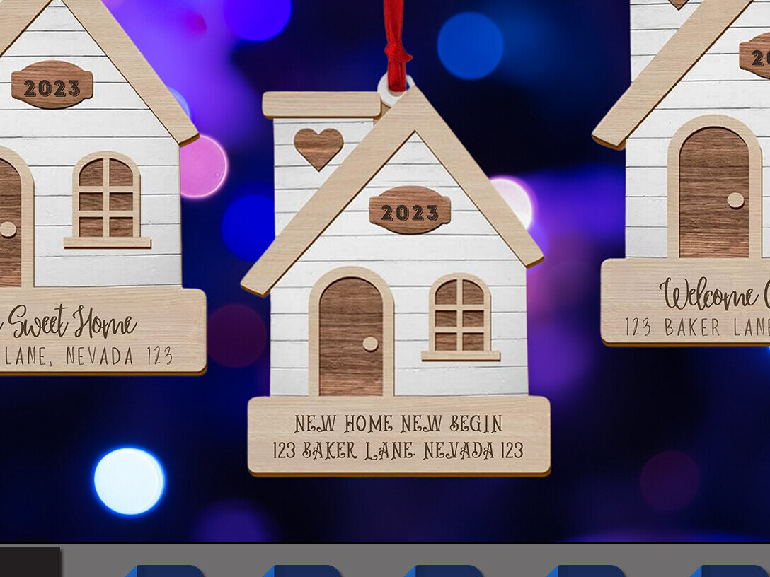 Intra απο ξύλο plywood 3mm-4mm πάχος – Ξύλινα στολίδια σπιτιού για χριστουγεννιάτικο δέντρο Δίασταση  20x20 cm INTRAFABR-81960244