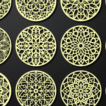 Intra απο ξύλο plywood 3mm-4mm πάχος – Πακέτο σχεδίασης σουβέρ κοπής με λέιζερ ξύλου 03 Δίασταση  20x20 cm INTRAFABR-109097935 - Image 2