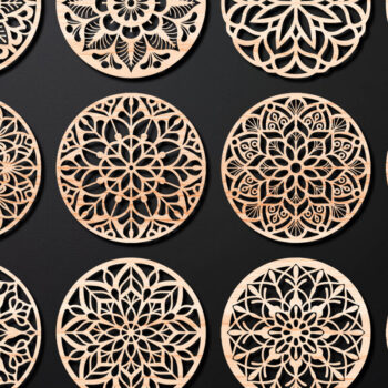 Intra απο ξύλο plywood 3mm-4mm πάχος – Πακέτο σχεδίασης σουβέρ κοπής με λέιζερ ξύλου 07 Δίασταση  20x20 cm INTRAFABR-109098025 - Image 1