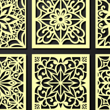 Intra απο ξύλο plywood 3mm-4mm πάχος – Σχεδιασμός σουβέρ κοπής με λέιζερ ξύλου Δίασταση  20x20 cm INTRAFABR-108320499 - Image 2