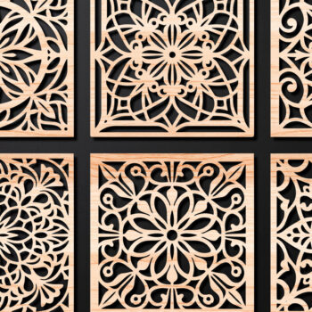 Intra απο ξύλο plywood 3mm-4mm πάχος – Σχεδιασμός σουβέρ κοπής με λέιζερ ξύλου Δίασταση  20x20 cm INTRAFABR-108320538 - Image 1