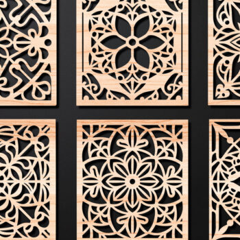 Intra απο ξύλο plywood 3mm-4mm πάχος – Σχεδιασμός σουβέρ κοπής με λέιζερ ξύλου Δίασταση  20x20 cm INTRAFABR-108320675 - Image 1