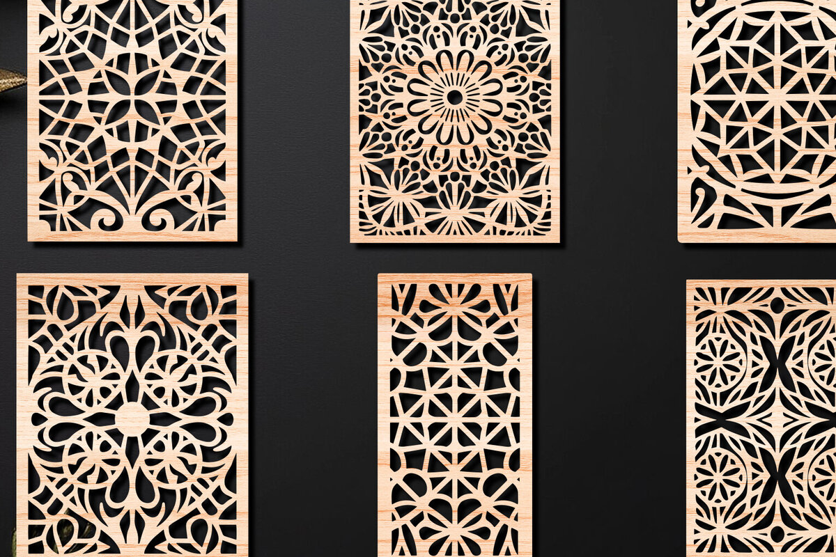 Intra απο ξύλο plywood 3mm-4mm πάχος – Σχεδιασμός σουβέρ κοπής με λέιζερ ξύλου Δίασταση  20x20 cm INTRAFABR-108320759