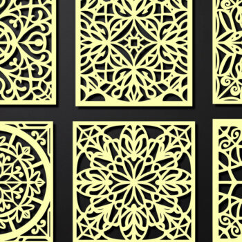 Intra απο ξύλο plywood 3mm-4mm πάχος – Σχεδιασμός σουβέρ κοπής με λέιζερ ξύλου Δίασταση  20x20 cm INTRAFABR-108320059 - Image 2