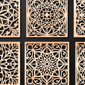 Intra απο ξύλο plywood 3mm-4mm πάχος – Σχεδιασμός σουβέρ κοπής με λέιζερ ξύλου Δίασταση  20x20 cm INTRAFABR-108320125 - Image 1