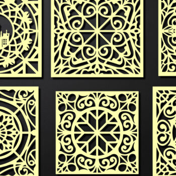 Intra απο ξύλο plywood 3mm-4mm πάχος – Σχεδιασμός σουβέρ κοπής με λέιζερ ξύλου Δίασταση  20x20 cm INTRAFABR-108320253 - Image 2