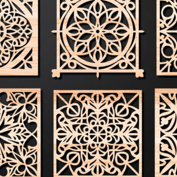 Intra απο ξύλο plywood 3mm-4mm πάχος – Σχεδιασμός σουβέρ κοπής με λέιζερ ξύλου Δίασταση  20x20 cm INTRAFABR-108319979 - Image 1