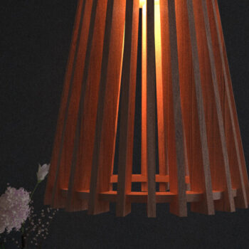 Intra απο ξύλο plywood 3mm-4mm πάχος – Ξύλινο Κρεμαστό Φωτιστικό Πολυέλαιος Δίασταση  20x20 cm INTRAFABR-53990961 - Image 1