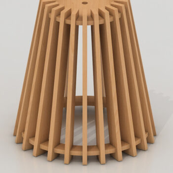 Intra απο ξύλο plywood 3mm-4mm πάχος – Ξύλινο Κρεμαστό Φωτιστικό Πολυέλαιος Δίασταση  20x20 cm INTRAFABR-53990961 - Image 2