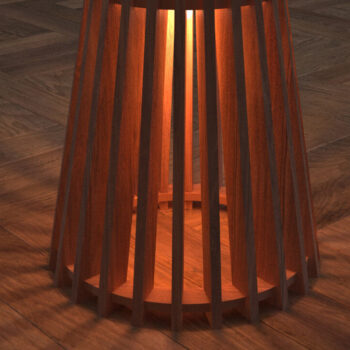 Intra απο ξύλο plywood 3mm-4mm πάχος – Ξύλινο Κρεμαστό Φωτιστικό Πολυέλαιος Δίασταση  20x20 cm INTRAFABR-53990961 - Image 3