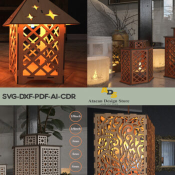 Intra απο ξύλο plywood 3mm-4mm πάχος – Ξύλινα κρεμαστά φωτάκια / Κουτί ρεσώ 289 Δίασταση  20x20 cm INTRAFABR-56309917 - Image 1