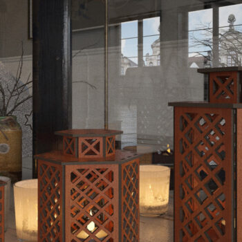 Intra απο ξύλο plywood 3mm-4mm πάχος – Ξύλινα κρεμαστά φωτάκια / Κουτί ρεσώ 289 Δίασταση  20x20 cm INTRAFABR-56309917 - Image 8