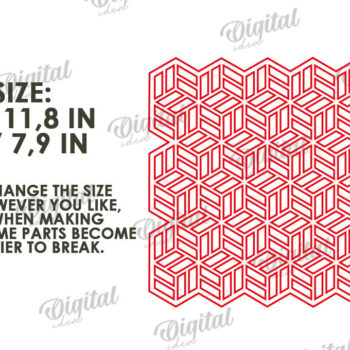 Intra απο ξύλο plywood 3mm-4mm πάχος – Ξύλο Σουπλά Κοπή Laser. Διακόσμηση σπιτιού Δίασταση  20x20 cm INTRAFABR-115897201 - Image 2