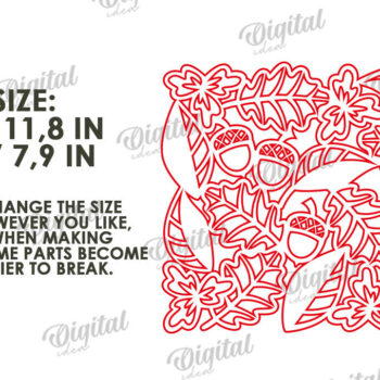 Intra απο ξύλο plywood 3mm-4mm πάχος – Ξύλο Σουπλά Κοπή Laser. Διακόσμηση σπιτιού Δίασταση  20x20 cm INTRAFABR-115896002 - Image 2