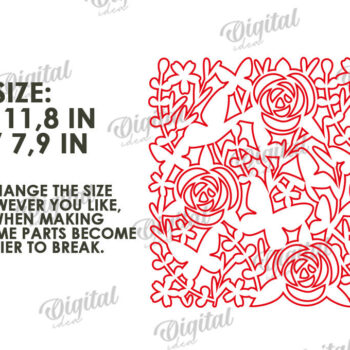 Intra απο ξύλο plywood 3mm-4mm πάχος – Ξύλο Σουπλά Κοπή Laser. Διακόσμηση σπιτιού Δίασταση  20x20 cm INTRAFABR-115897076 - Image 2