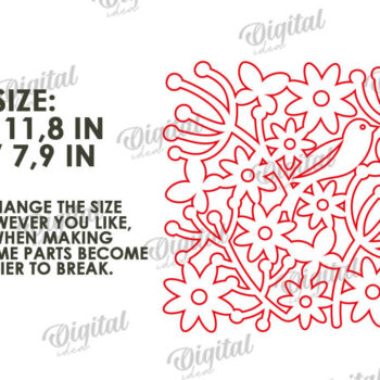 Intra απο ξύλο plywood 3mm-4mm πάχος – Ξύλο Σουπλά Κοπή Laser. Διακόσμηση σπιτιού Δίασταση  20x20 cm INTRAFABR-115895903 - Image 2