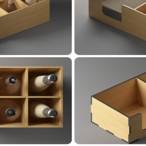 Intra απο ξύλο plywood 3mm-4mm πάχος – Ξύλινη θήκη για μπαχαρικά και τραπεζοπετσέτα Δίασταση  20x20 cm INTRAFABR-46328805