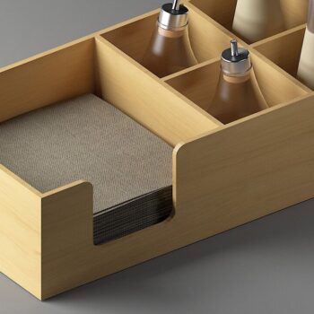 Intra απο ξύλο plywood 3mm-4mm πάχος – Ξύλινη θήκη για μπαχαρικά και τραπεζοπετσέτα Δίασταση  20x20 cm INTRAFABR-46328805 - Image 2