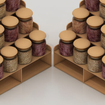 Intra απο ξύλο plywood 3mm-4mm πάχος – Αρχεία κοπής με λέιζερ Wood Spice Rack 187 Δίασταση  20x20 cm INTRAFABR-54575601 - Image 1