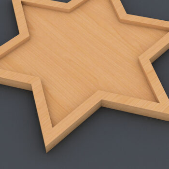 Intra απο ξύλο plywood 3mm-4mm πάχος – Wood Star αλλαντικά, Cheese Board 86 Δίασταση  20x20 cm INTRAFABR-60980992 - Image 2