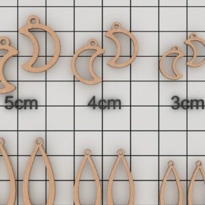 Intra απο ξύλο plywood 3mm-4mm πάχος – Σετ σκουλαρίκι κοσμήματος από ξύλο Tear Drop Δίασταση  5x5 cm INTRAFABR-39947329