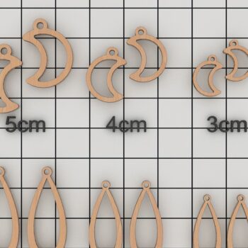 Intra απο ξύλο plywood 3mm-4mm πάχος – Σετ σκουλαρίκι κοσμήματος από ξύλο Tear Drop Δίασταση  5x5 cm INTRAFABR-39947329 - Image 1