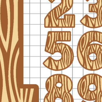 Intra απο ξύλο plywood 3mm-4mm πάχος – Αριθμοί υφής ξύλου 3D Δίασταση  20x20 cm INTRAFABR-100476731 - Image 2