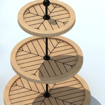 Intra απο ξύλο plywood 3mm-4mm πάχος – Ψηφιακό διάνυσμα κοπής λέιζερ δίσκου ξύλου Δίασταση  20x20 cm INTRAFABR-38597523 - Image 2