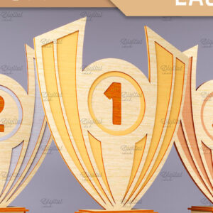 Intra απο ξύλο plywood 3mm-4mm πάχος – Wood Trophy. Βραβείο αρχείου αποκοπής λέιζερ Δίασταση  20x20 cm INTRAFABR-83372018