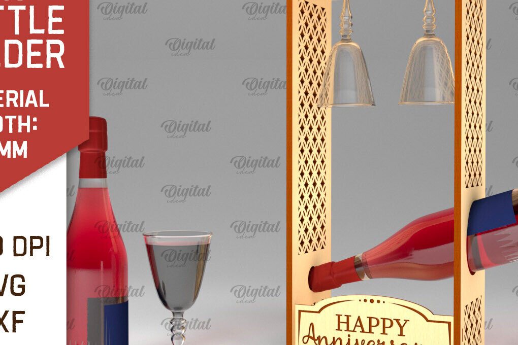 Intra απο ξύλο plywood 3mm-4mm πάχος – Ξύλινη θήκη για μπουκάλι κρασιού Δίασταση  20x20 cm INTRAFABR-100541528