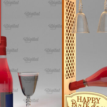 Intra απο ξύλο plywood 3mm-4mm πάχος – Ξύλινη θήκη για μπουκάλι κρασιού Δίασταση  20x20 cm INTRAFABR-100540791 - Image 1