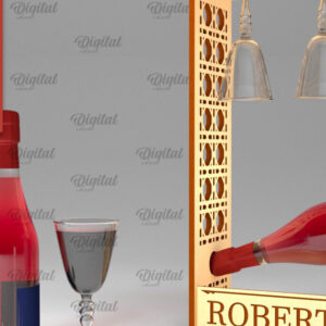 Intra απο ξύλο plywood 3mm-4mm πάχος – Ξύλινη θήκη για μπουκάλι κρασιού Δίασταση  20x20 cm INTRAFABR-100540934