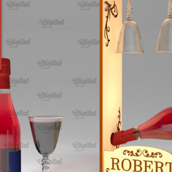 Intra απο ξύλο plywood 3mm-4mm πάχος – Ξύλινη θήκη για μπουκάλι κρασιού Δίασταση  20x20 cm INTRAFABR-100541383 - Image 1