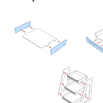 Intra απο ξύλο plywood 3mm-4mm πάχος – Ξύλινο ράφι 3 επιπέδων Δίασταση  20x20 cm INTRAFABR-113375706 - Image 4