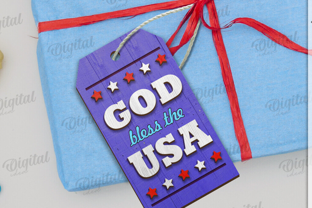 Intra απο ξύλο plywood 3mm-4mm πάχος – Ξύλινη ετικέτα δώρου 4ης Ιουλίου Δίασταση  20x20 cm INTRAFABR-122384906