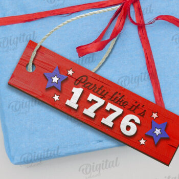 Intra απο ξύλο plywood 3mm-4mm πάχος – Ξύλινη ετικέτα δώρου 4ης Ιουλίου Δίασταση  20x20 cm INTRAFABR-122385057 - Image 1