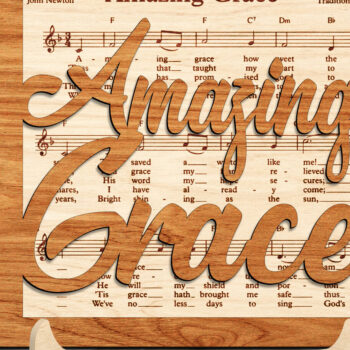 Intra απο ξύλο plywood 3mm-4mm πάχος – Ξύλινο Amazing Grace Sign Δίασταση  40x30 cm INTRAFABR-101883457 - Image 1