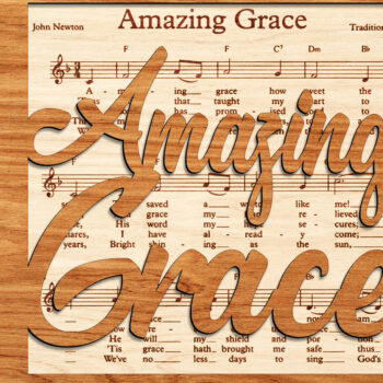 Intra απο ξύλο plywood 3mm-4mm πάχος – Ξύλινο Amazing Grace Sign Δίασταση  40x30 cm INTRAFABR-101883457 - Image 2