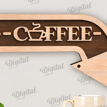 Intra απο ξύλο plywood 3mm-4mm πάχος – Ξύλινη πινακίδα με βέλος για ποτά Δίασταση  20x20 cm INTRAFABR-114546415 - Image 1