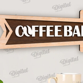 Intra απο ξύλο plywood 3mm-4mm πάχος – Ξύλινη πινακίδα με βέλος για ποτά Δίασταση  20x20 cm INTRAFABR-114546139 - Image 1