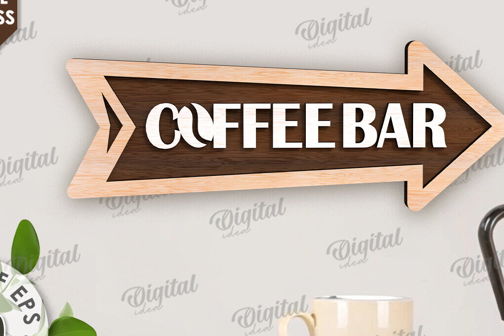 Intra απο ξύλο plywood 3mm-4mm πάχος – Ξύλινη πινακίδα με βέλος για ποτά Δίασταση  20x20 cm INTRAFABR-114546139