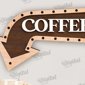 Intra απο ξύλο plywood 3mm-4mm πάχος – Ξύλινη πινακίδα με βέλος για ποτά Δίασταση  20x20 cm INTRAFABR-114546159 - Image 1