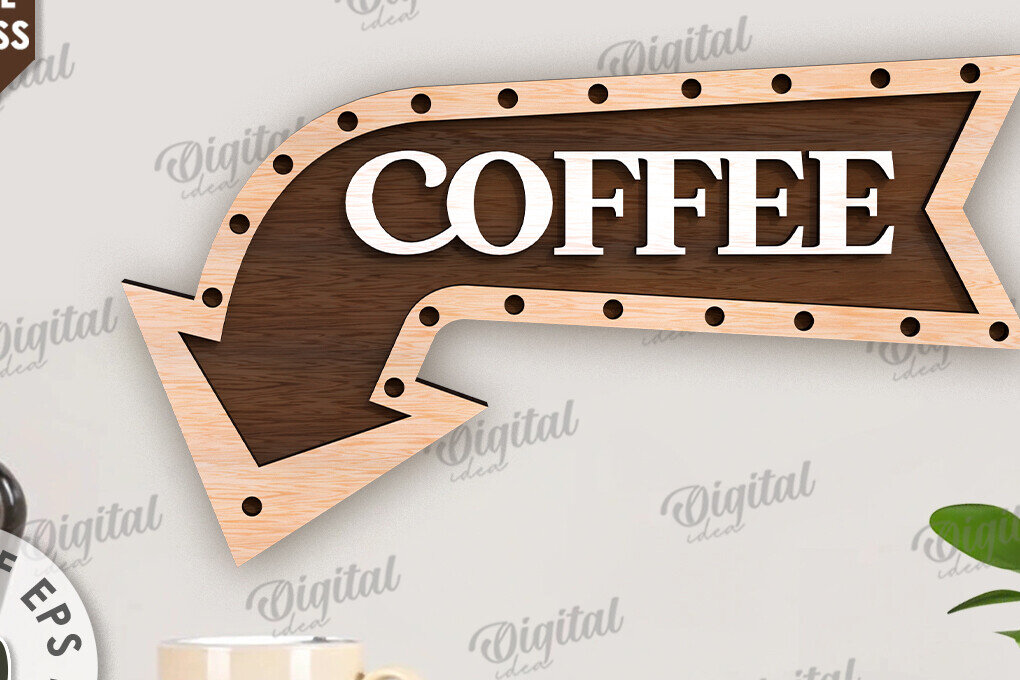 Intra απο ξύλο plywood 3mm-4mm πάχος – Ξύλινη πινακίδα με βέλος για ποτά Δίασταση  20x20 cm INTRAFABR-114546159